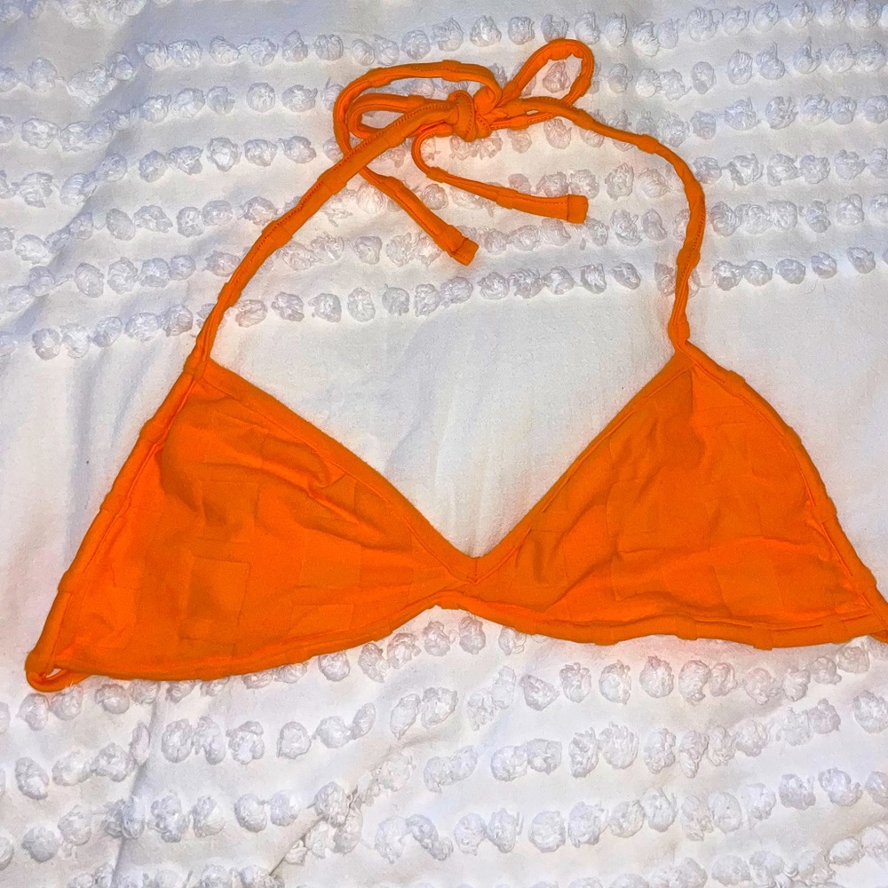 NWOT! Frankies Bikinis Boardwalk Terry String Bikini Top